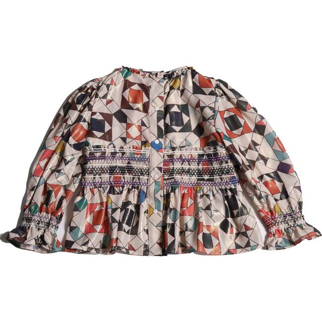 Luna Smocked Blouse, Rainbow - Shirts - 2