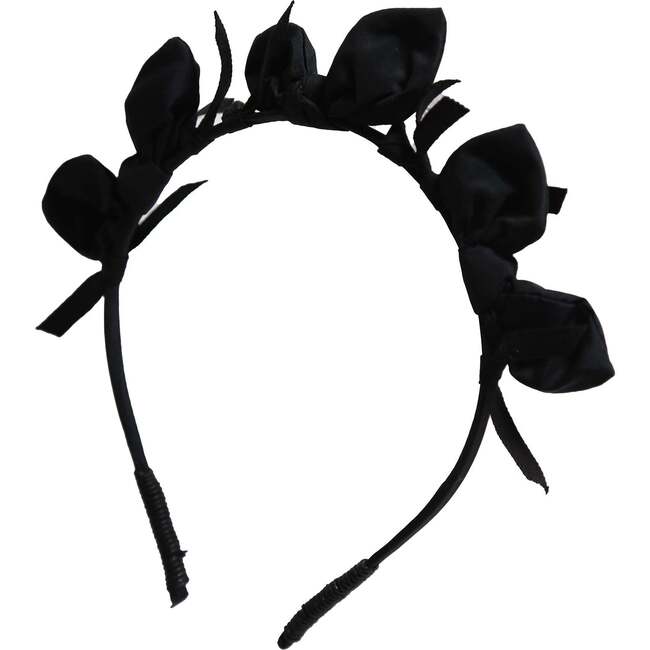 Estrella Bow Embellished Crown, Sapphire - Headbands - 2