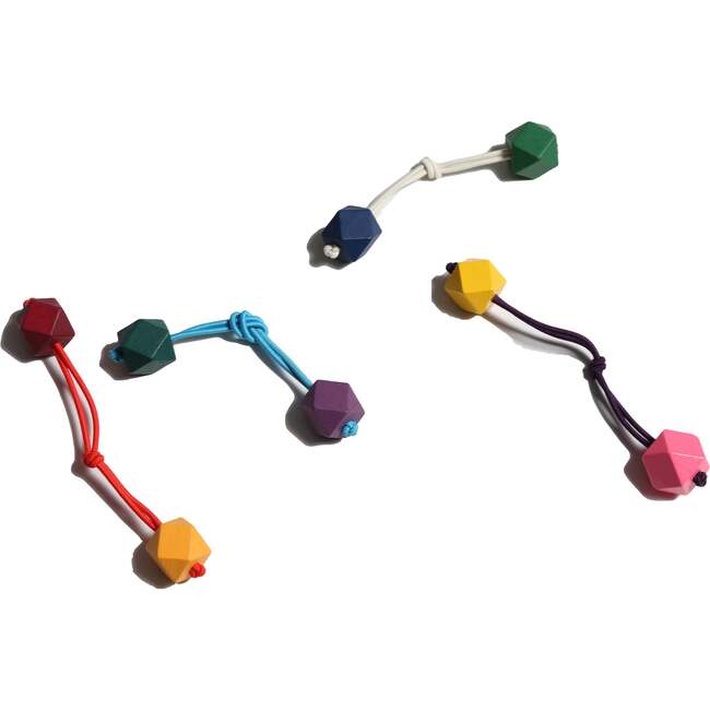 Genoveva Tokyo Ties (Set of 4), Rainbow - Hair Accessories - 2