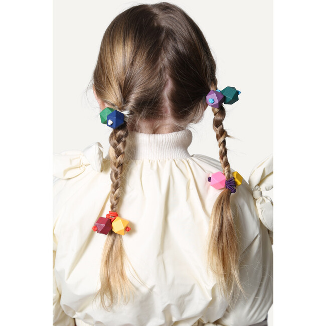 Genoveva Tokyo Ties (Set of 4), Rainbow - Hair Accessories - 3