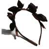 Estrella Bow Embellished Crown, Raisin - Headbands - 2