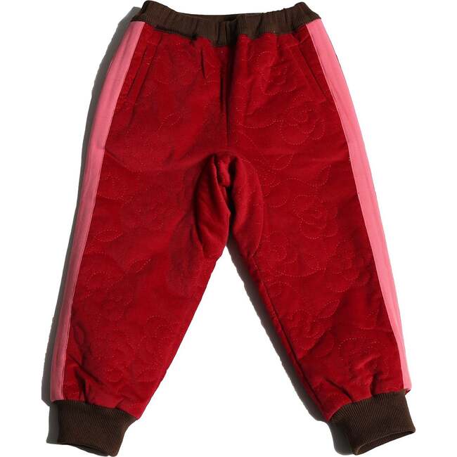 Bloom Padded Track Pants, Ruby