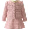 Tweed Jacket and Skirt Set, Pink - Mixed Apparel Set - 1 - thumbnail