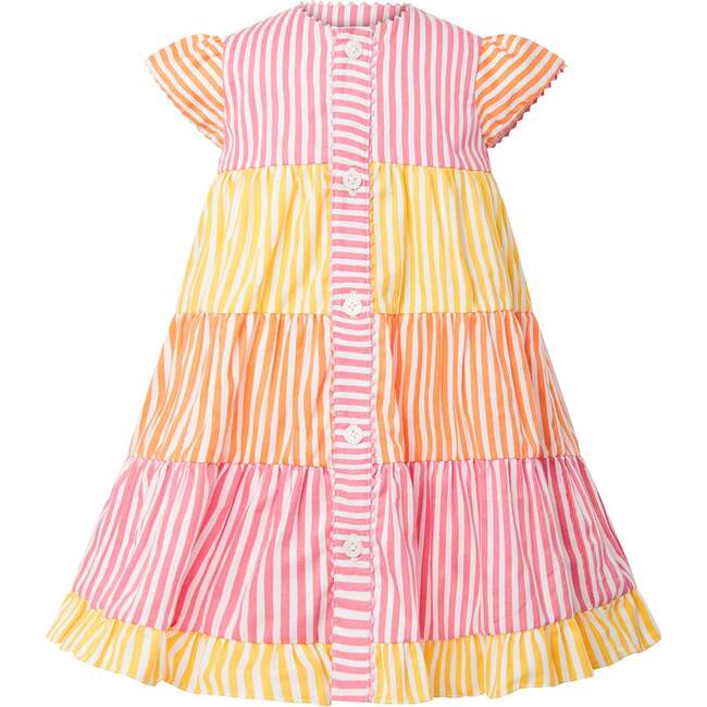 Striped Tier Button-Front Dress & Bloomers, Multi - Dresses - 1
