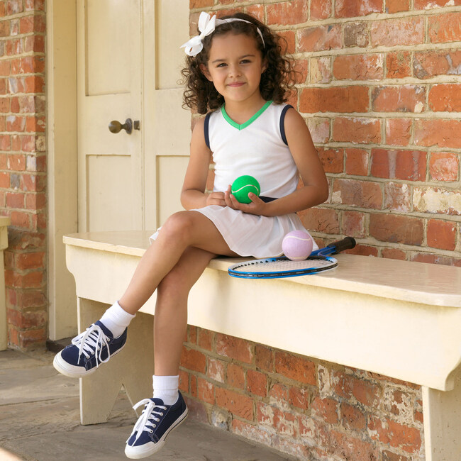 Tennis Pleated Dress & Shorts, Ivory - Dresses - 3