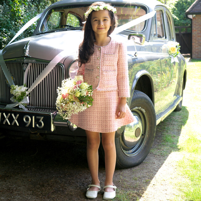 Tweed Jacket and Skirt Set, Pink - Mixed Apparel Set - 6
