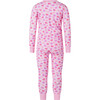 Scatter Heart Print Long Sleeve Jersey Pajama Set, Purple - Pajamas - 2 - thumbnail