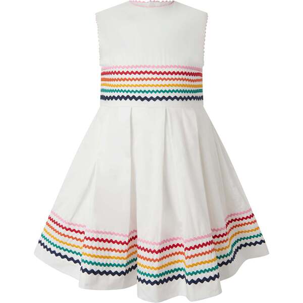 Ric Rac Applique Dress, Multi - Rachel Riley Dresses | Maisonette