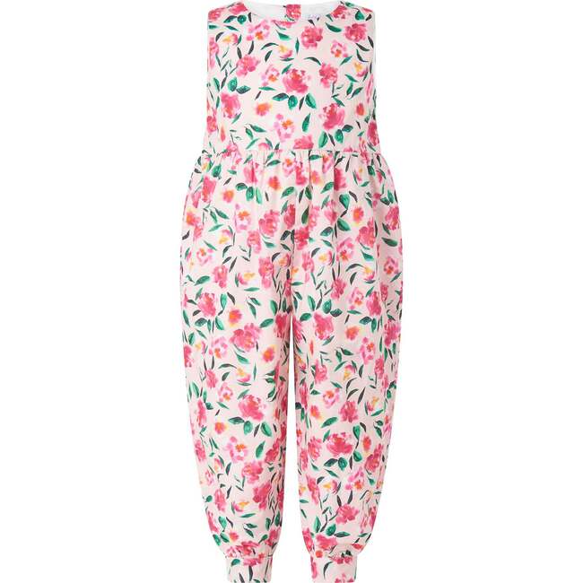 Posy Floral Jumpsuit, Pink - Rompers - 1