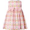 Patchwork Bow Dress, Pink - Dresses - 1 - thumbnail