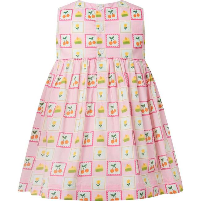 Patchwork Bow Dress, Pink - Dresses - 2
