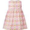 Patchwork Bow Dress, Pink - Dresses - 2 - thumbnail