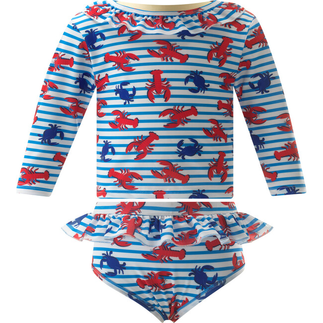 Lobster Rash Guard Set, Blue