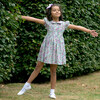 Leafy Floral Frill Dress, Purple - Dresses - 2