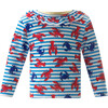 Lobster Rash Guard Set, Blue - Two Pieces - 3