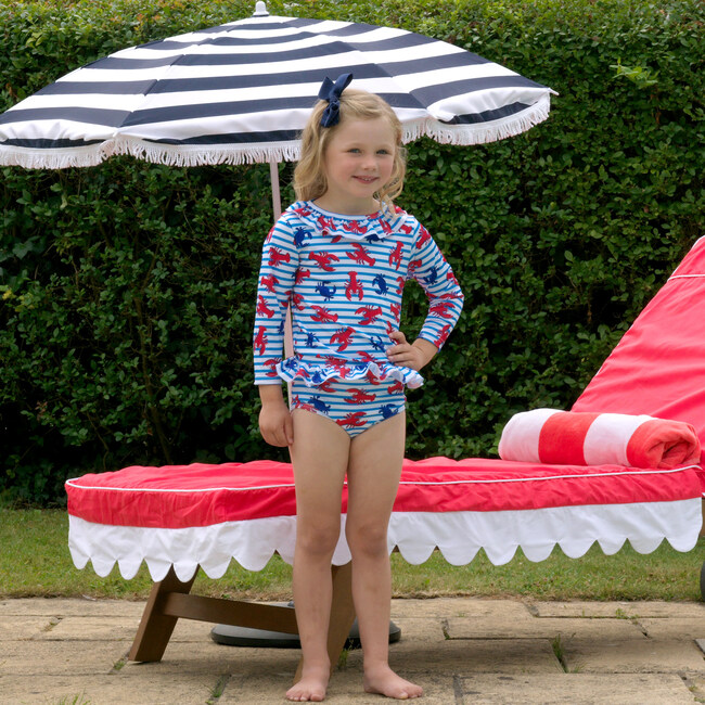 Lobster Rash Guard Set, Blue - Two Pieces - 5