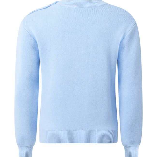 Gingham Sweater, Blue - Sweaters - 2