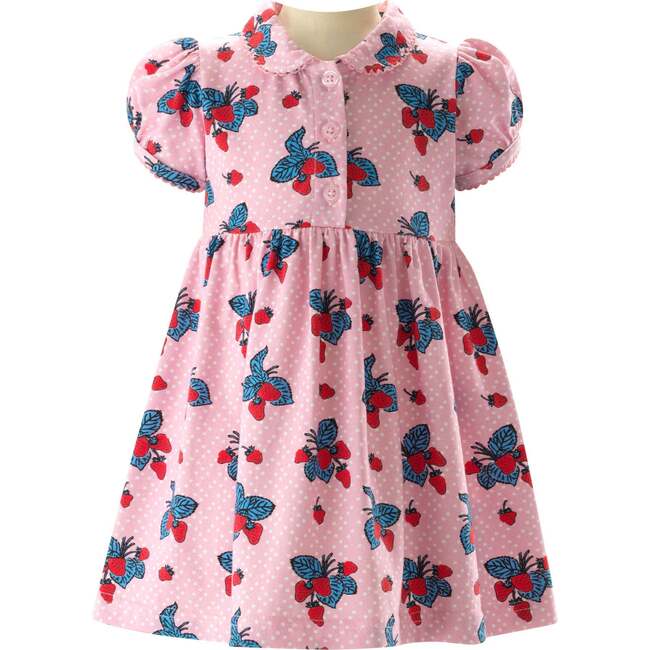 Baby Strawberry Jersey Dress, Pink
