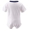 Piped Ribbon Collar Shirt Bodysuit, Navy - Rompers - 2