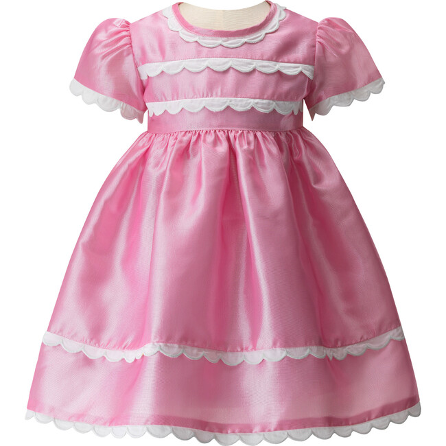 Eloise Taffeta Scalloped Dress and Bloomers, Pink