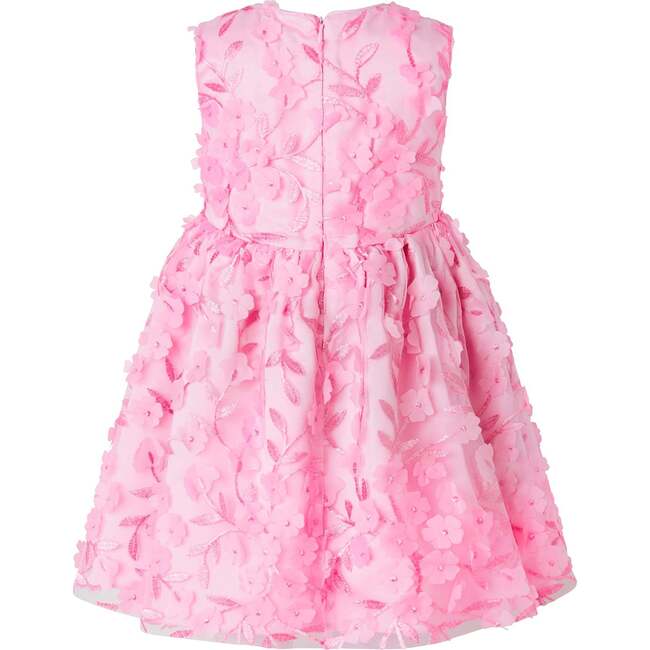 Flutter Rose Party Dress, Pink - Dresses - 2