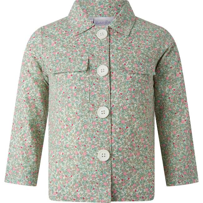 Ditsy Floral Shacket, Green