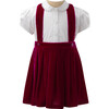 Eloise Silk Velvet Pinafore Set, Pink - Mixed Apparel Set - 1 - thumbnail