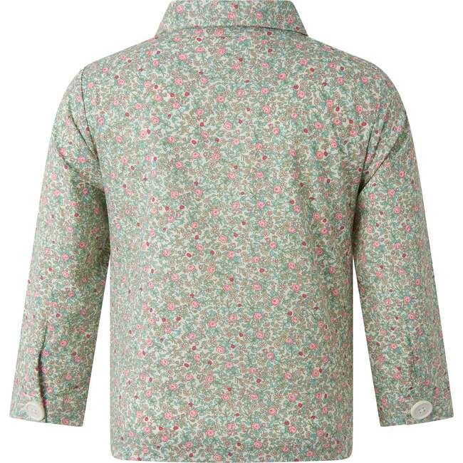 Ditsy Floral Shacket, Green - Jackets - 2