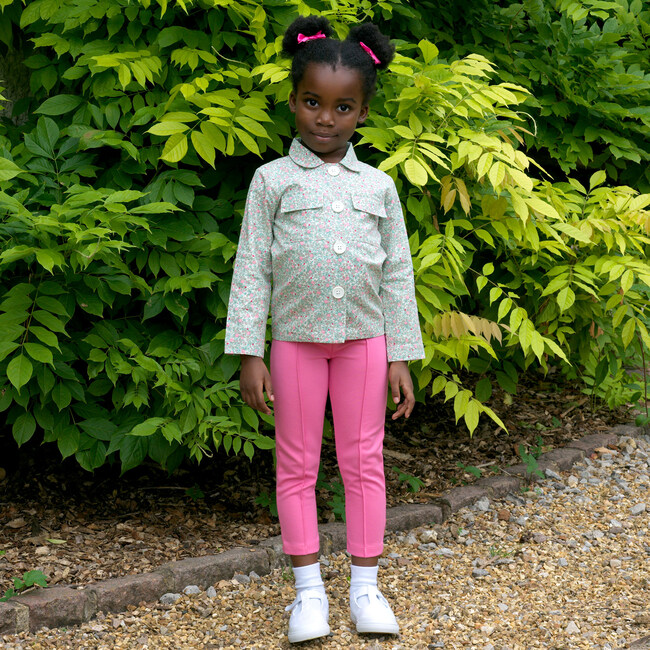 Ditsy Floral Shacket, Green - Jackets - 3