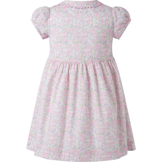 Ditsy Bloom Smocked Button-front Dress, Pink - Dresses - 2