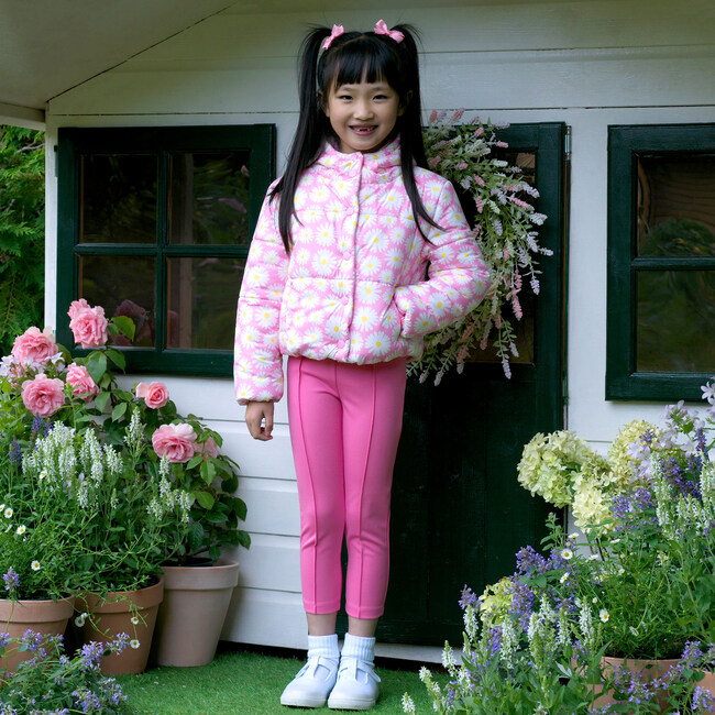 Daisy Puffer Jacket, Pink - Jackets - 3