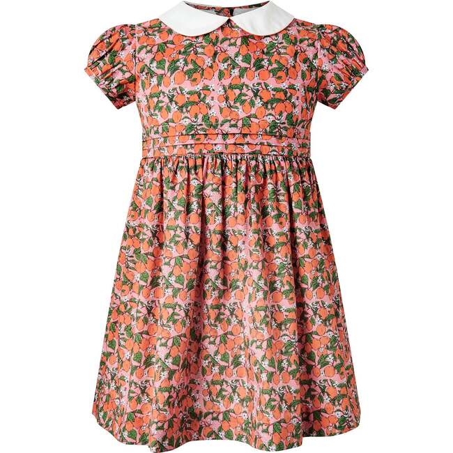 Clementine Peter Pan Collar Dress, Orange - Dresses - 1