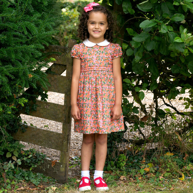 Clementine Peter Pan Collar Dress, Orange - Dresses - 2