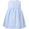 Check Bow Dress, Blue - Dresses - 2