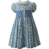 Pastel Floral Smocked Button-Front Dress, Multicolors - Dresses - 1 - thumbnail
