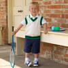 Cable Knit Sweater Vest, White - Vests - 3
