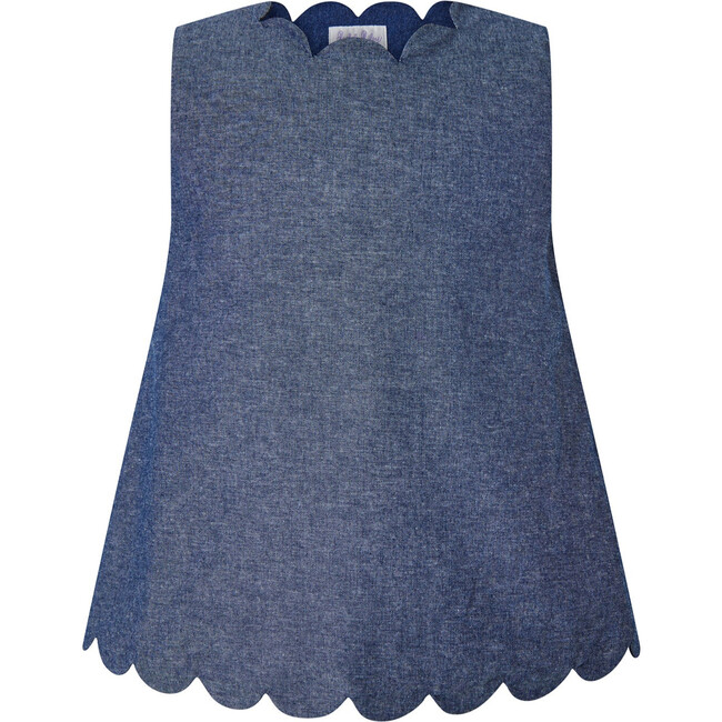 Chambray Scalloped Set, Navy - Mixed Apparel Set - 3