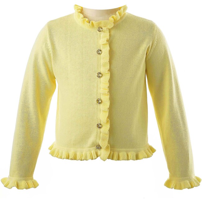 Frill Cardigan, Yellow