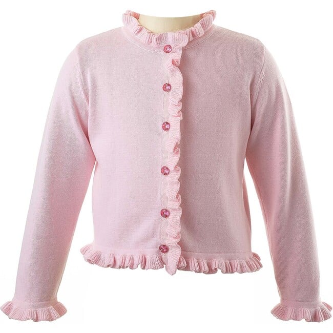 Frill Cardigan, Pink