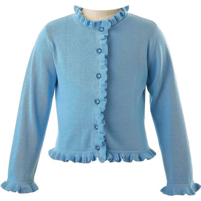 Frill Cardigan, Blue