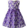 Butterfly Organza Party Dress, Purple - Dresses - 1 - thumbnail