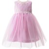 Baby Daisy Tulle Party Dress, Pink - Dresses - 1 - thumbnail