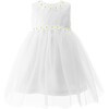 Baby Daisy Tulle Dress, White - Dresses - 1 - thumbnail