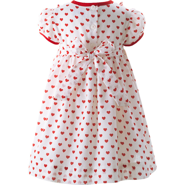 Heart Scalloped Frill Dress & Bloomers, Red - Dresses - 2