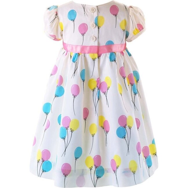 Balloon Print Puff Sleeve Dress, Multicolors - Dresses - 2