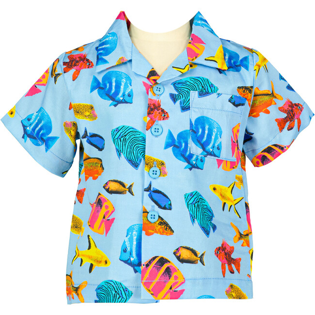 Baby Tropical Fish Shirt, Multi - Shirts - 1