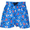 Baby Anchor Swim Shorts, Blue - Swim Trunks - 1 - thumbnail