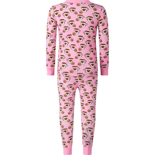 Hot Chocolate Jersey Pajamas, Pink - Pajamas - 2