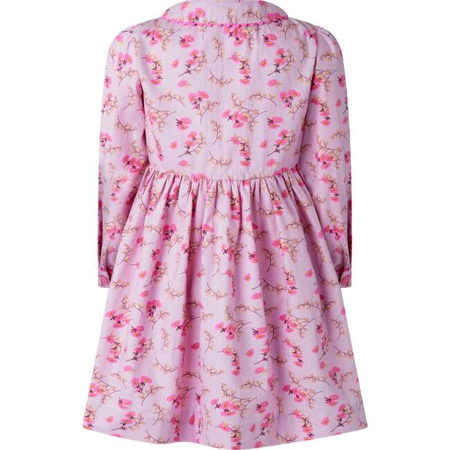 Floral Foxglove Button-Front Dress, Pink - Dresses - 2
