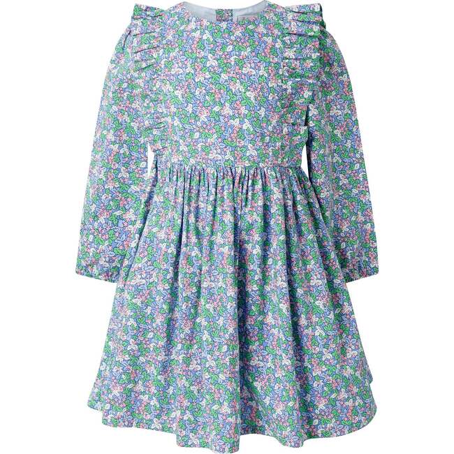 Winter Blossom Frill Dress, Multi